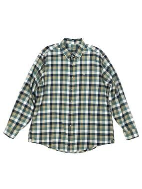 Southern Tide Haywood Checker Brushed Intercoastal Long Sleeve Button Down — XL
